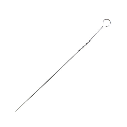 38CM Set of 10 Stainless Steel BBQ Grill Flat Skewer